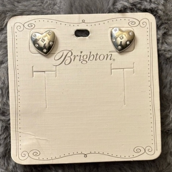 Brighton Silver-tone Hearts with Crystal Accents NWT - Picture 1 of 3